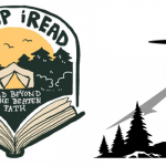 A white banner featuring the text "Summer Reading at the Library" with the Camp iREAD logo that says "Read off the Beaten Path" and the Checkers TV logo for "Off Road Adventures".